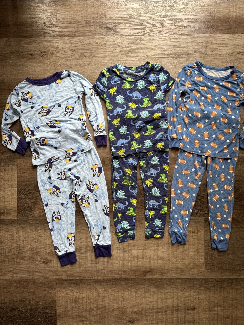 BAMBOO Little Me 3-Pack Kids Pajama Set in Blue, Navy, and Gray